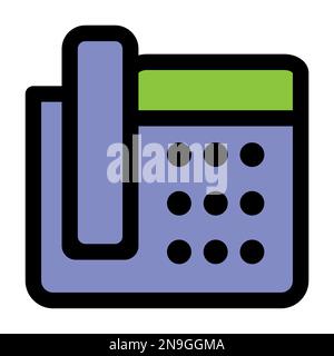 Fax icon line isolated on white background. Black flat thin icon on modern outline style. Linear symbol and editable stroke. Simple and pixel perfect Stock Vector