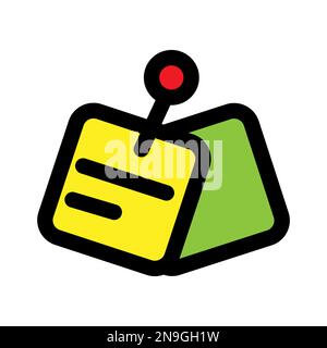Office notes icon line isolated on white background. Black flat thin icon on modern outline style. Linear symbol and editable stroke. Simple and pixel Stock Vector