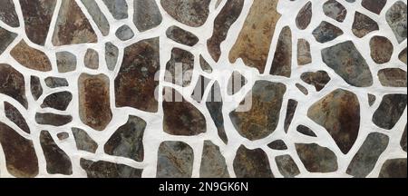 natural stone wall background, stones texture Stock Photo