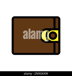 Wallet icon line isolated on white background. Black flat thin icon on modern outline style. Linear symbol and editable stroke. Simple and pixel perfe Stock Vector