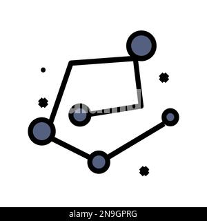 Сonstellation icon line isolated on white background. Black flat thin icon on modern outline style. Linear symbol and editable stroke. Simple and pixe Stock Vector