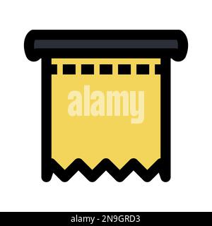Receipt icon line isolated on white background. Black flat thin icon on modern outline style. Linear symbol and editable stroke. Simple and pixel perf Stock Vector
