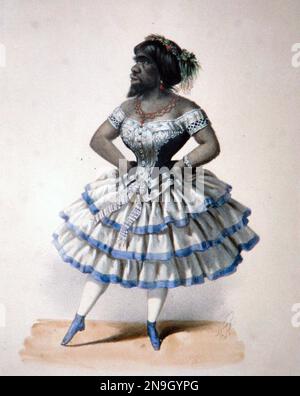 Julia Pastrana (1834 – 1860) performer and singer during the 19th century who had hypertrichosis. Stock Photo