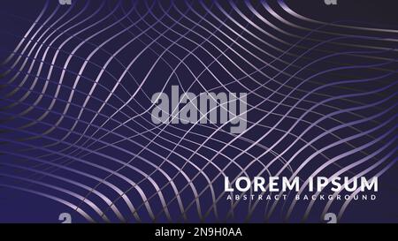 Wavy wire on a dark blue background Stock Vector