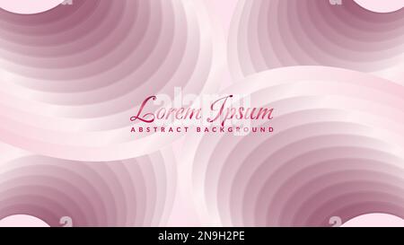 wavy smooth shiny curve pink ribbon. abstract background design template Stock Vector