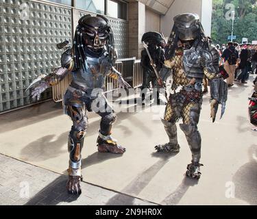 Chiba, Japan. 12th Feb, 2023. Cosplayers pose for camera during the 'Wonder Festival 2023 winter' in Chiba Prefecture, Japan on Sunday, February 12, 2023. Photo by Keizo Mori/UPI Credit: UPI/Alamy Live News Stock Photo