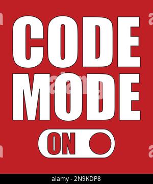Code Mode On. Stock Vector