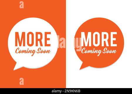 More Coming Soon vector illustration on Orange and White background Stock Vector