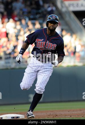 Minnesota Twins' Justin Morneau is shown during to a baseball game against  the Kansas City Royals Thursday, Sept. 13, 2012 in Minneapolis. (AP  Photo/Jim Mone Stock Photo - Alamy