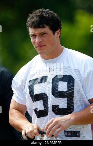 Carolina Panthers' Luke Kuechly is seen before an NFL football practice in  Charlotte, N.C., Friday, June 1, 2012. (AP Photo/Chuck Burton Stock Photo -  Alamy