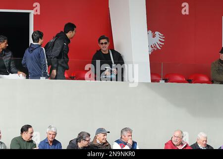 Oliveira de Azemeis, Portugal. 12th Feb, 2023. Kazu (Oliveirense)  Football/Soccer : Portugal Liga Portugal 2 SABSEG match between UD  Oliveirense 2-1 FC Porto B at the Estadio Carlos Osorio in Oliveira de