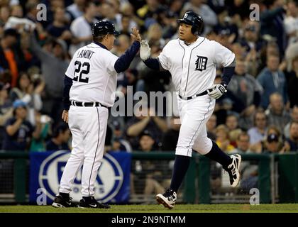 Detroit Tigers' Prince Fielder bats against the Chicago White sox during a  baseball game Saturday, Sept. 1, 2012 in Detroit. (AP Photo/Duane Burleson  Stock Photo - Alamy