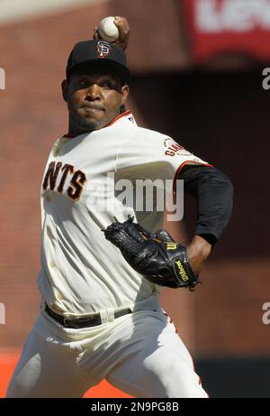 San Francisco Giants pitcher Santiago Casilla (46) during game against the  New York Mets at Citi Field in Queens, New York; September 19, 2013. Giants  defeated Mets 2-1. (AP Photo/Tomasso DeRosa Stock Photo - Alamy