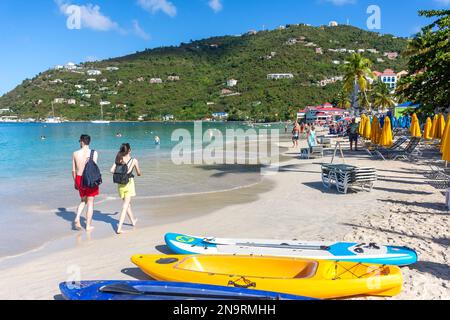 Beach resort view, Cane Garden Bay, Tortola, The British Virgin Islands (BVI), Lesser Antilles, Caribbean Stock Photo