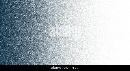 Stipple pattern, dotted geometric background. Stippling, dotwork drawing, shading using dots. Pixel disintegration, random halftone effect. White Stock Vector