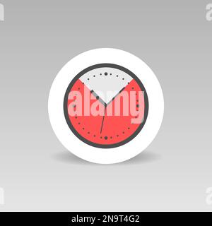Lack of time vector round icon working hours Stock Vector