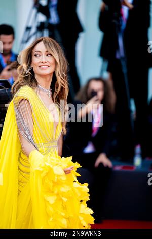 Il cast di 'Don't Worry Darling' sul Red Carpet di Venezia 79, La Biennale di Venezia 2022, Lido di Venezia, Italia Stock Photo