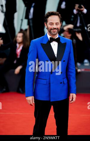 Il cast di 'Don't Worry Darling' sul Red Carpet di Venezia 79, La Biennale di Venezia 2022, Lido di Venezia, Italia Stock Photo