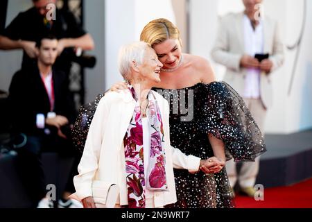 Il cast di 'Don't Worry Darling' sul Red Carpet di Venezia 79, La Biennale di Venezia 2022, Lido di Venezia, Italia Stock Photo