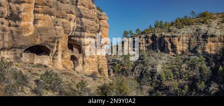 Gila Cliff Dwelings National Monument, Gila National Forest, New Mexico Stock Photo