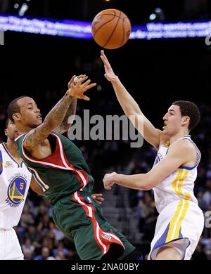 Golden State Warriors rookie Klay Thompson is shown at an NBA ...