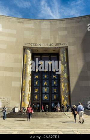 Brooklyn Public Library, Brooklyn, NY, USA. May 21, 2022. Iconic ...