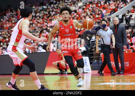 Funabashi Arena, Chiba, Japan. 12th Feb, 2023. Jabaeo Yoneyama (Jets), FEBRUARY 12, 2023 - Basketball : 2022-23 B.LEAGUE B1 game between Chiba Jets - Nagoya Diamond Dolphins at Funabashi Arena, Chiba, Japan. Credit: YUTAKA/AFLO SPORT/Alamy Live News Stock Photo