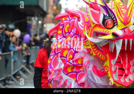 A dragon float in the Chinese (Lunar) New Year parade