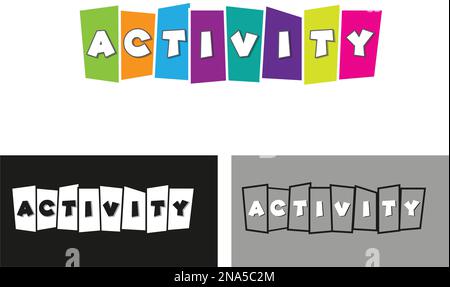 activity icons, color icons Stock Vector