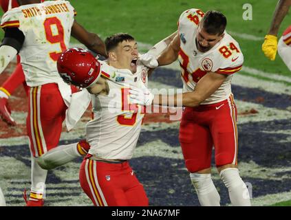 Kansas City Chiefs linebacker Leo Chenal (54) comes onto the field during  introductions before an NFL football game against the Los Angeles Rams,  Sunday, Nov. 27, 2022 in Kansas City, Mo. (AP