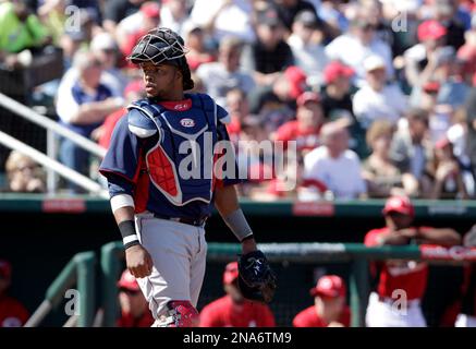 Cleveland Indians pitcher Carlos Carrasco throws live batting