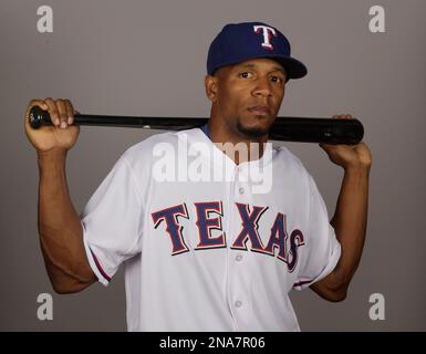 This is a 2012 photo of Nelson Cruz of the Texas Rangers baseball team.  This image reflects the Texas Rangers active roster as of Feb. 28, 2012  when this image was taken. (
