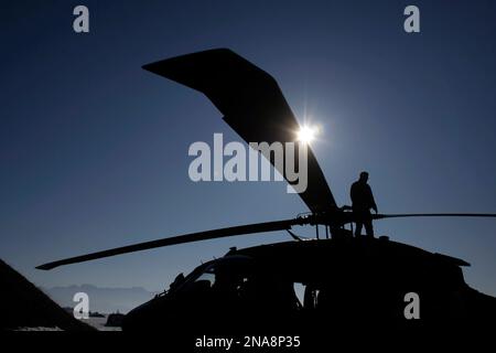 PODGORICA, Montenegro -- Two Black Hawk Helicopters one UH-60A for ...