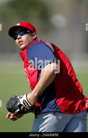 St. Louis Cardinals Jon Jay (L) and Carlos Beltran celebrate in