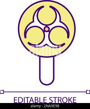 Hazard awareness RGB color icon Stock Vector