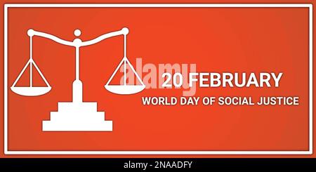 World Day of Social Justice. flat vector illustration Stock Vector