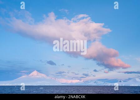 Mountains, ice and snow along the Gerlache Strait in Western Antarctica; Antarctica Stock Photo