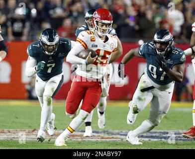 Glendale, United States. 11th Feb, 2023. Kansas City Chiefs head coach Andy  Reid consoles Philadelphia Eagles head coach Nick Sirianni after winning  Super Bowl LVII 38-35 at State Farm Stadium in Glendale