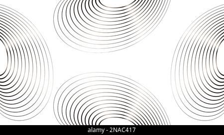 Golden arch line pattern on a white background. Abstract background design template Stock Vector