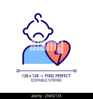 Orphan pixel perfect RGB color icon Stock Vector