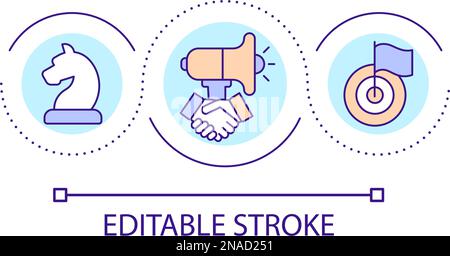 Advertising strategy loop concept icon Stock Vector