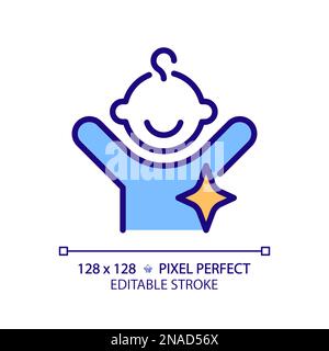 Child archetype pixel perfect RGB color icon Stock Vector