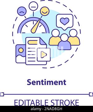 Sentiment concept icon Stock Vector