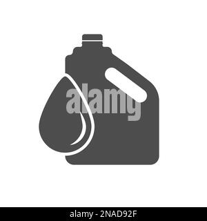 A canister and a drop. Symbol of a container with engine oil, water, liquid. A template for web design and creative ideas Stock Vector