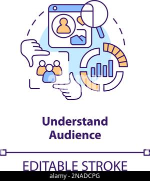 Understand audience concept icon Stock Vector