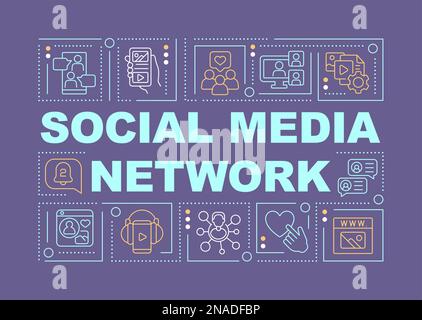 Socialization Lettering Social communication word concepts banner. Networking. Chatting ...