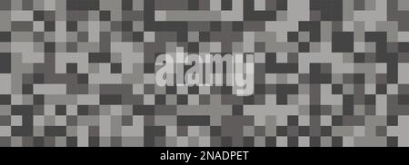 Digital camouflage in gray tones. Seamless vector pattern. Pixel grid for military themes and creative ideas Stock Vector