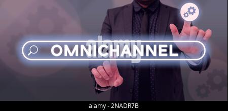 Handwriting text Omnichannel, Conceptual photo type of retail that integrates the different methods of shopping Stock Photo