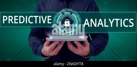 Sign displaying Predictive Analytics, Conceptual photo Optimize Collection Achieve CRM Identify Customer Stock Photo