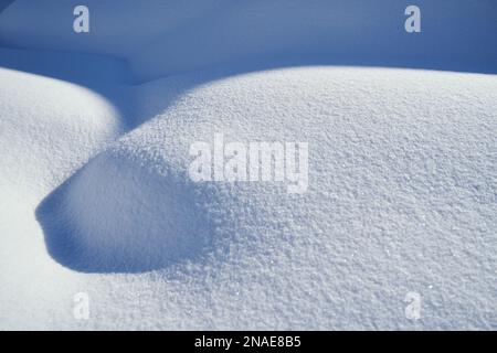 Minimalistic snow pattern on a sunny day. Stock Photo